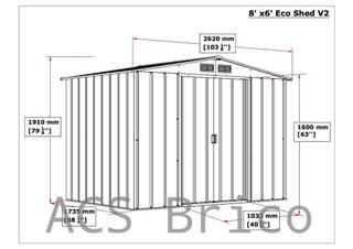 Caseta Metálica Eco Altea 173x262x191 cm - Duramax