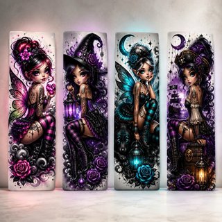 4 Marcapáginas Fantasía Gótica