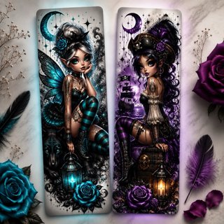4 Marcapáginas Fantasía Gótica