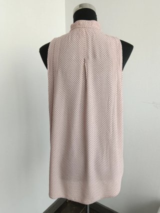Blusa sin mangas lunares rosa palo