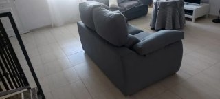 2 Sofás de 3 plazas grises