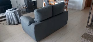2 Sofás de 3 plazas grises