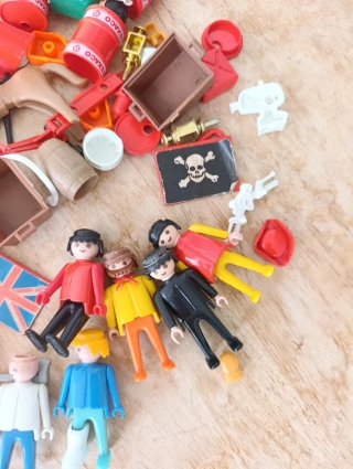 Lote antiguo Playmobil muñecos figuras accesorios