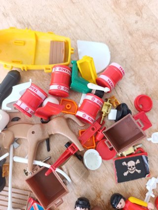 Lote antiguo Playmobil muñecos figuras accesorios
