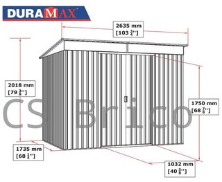 Caseta Metálica Top Shed Pent Roof 173x263x201 cm - Duramax