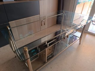 Mesa Centro Acero y Cristal