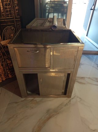 Mueble cafetero de acero inoxidable
