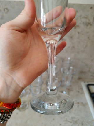 Set 12 Calici Flute Champagne Vetro