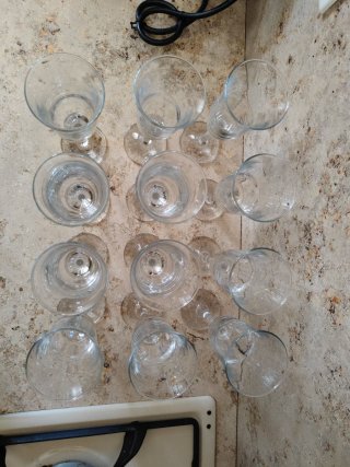 Set 12 Calici Flute Champagne Vetro