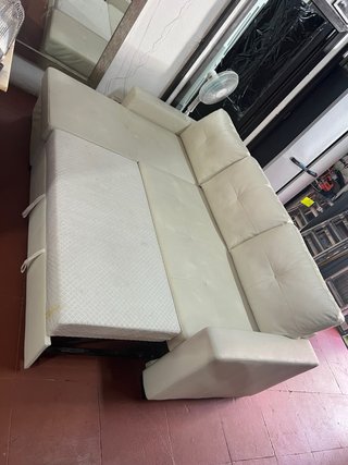 Sofá Cama Ikea Blanco Piel Sintética