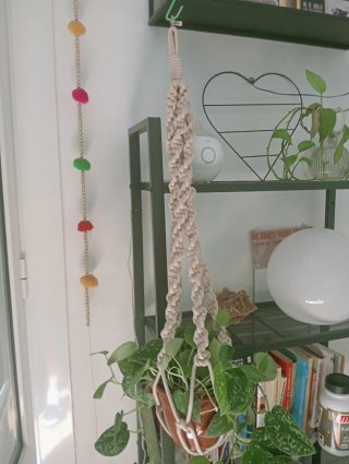 Colgador de macramé para plantas