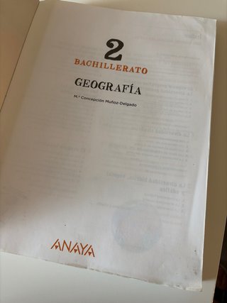 Geografía 2o Bachillerato. Anaya