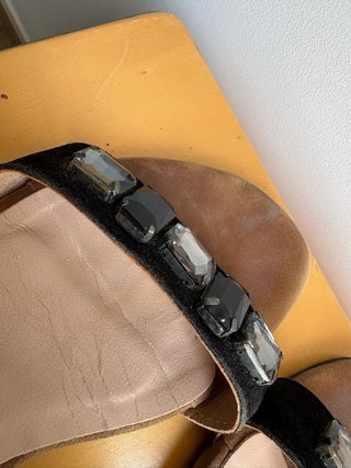Sandalias Joyca Piel Negras T39