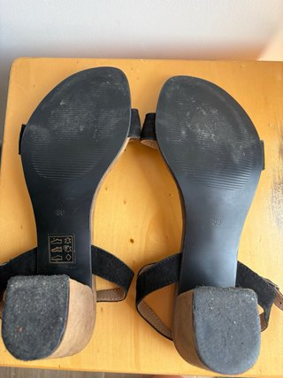 Sandalias Joyca Piel Negras T39