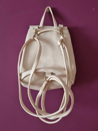 Mini Mochila Ale-hop Flamencos Beige y Rosa