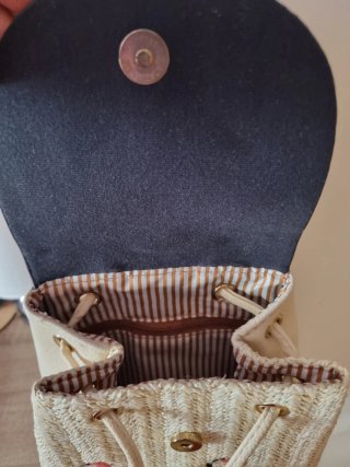 Mini Mochila Ale-hop Flamencos Beige y Rosa
