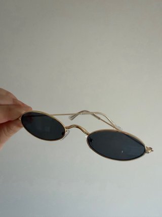 Occhiali da sole ovali oro