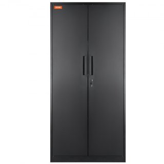 Gabinete de Almacenamiento de Metal, Gabinete de Almacenamiento de Acero con 2 Puertas Magnéticas y 4 Estantes Ajustables, Gabinete de Metal de 180.34 cm con Capacidad de 90.7 kg por Estante con 3...