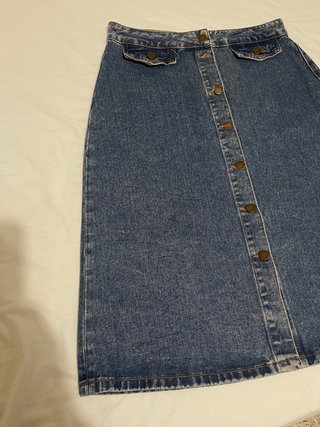 Falda vaquera Zara botones azul Talla M