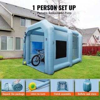 Tienda de Pintura para Autos Inflable 396 cm x 305 cm x 274 cm Sistema de Filtro Ventilador 950W