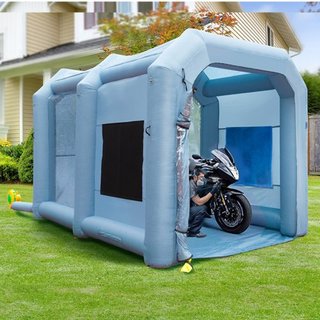 Tienda de Pintura para Autos Inflable 396 cm x 305 cm x 274 cm Sistema de Filtro Ventilador 950W