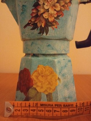Caffettiera moka decorata a mano