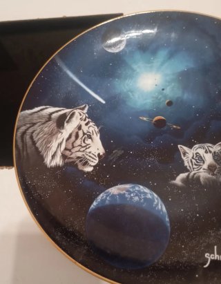 Plato decorativo porcelana tigres Royal doulton
