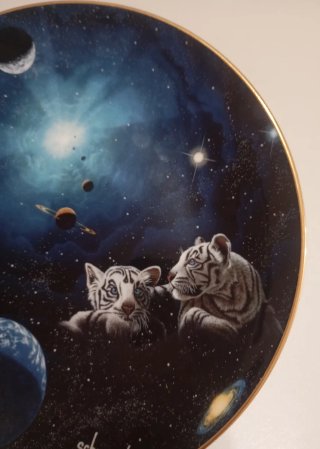 Plato decorativo porcelana tigres Royal doulton