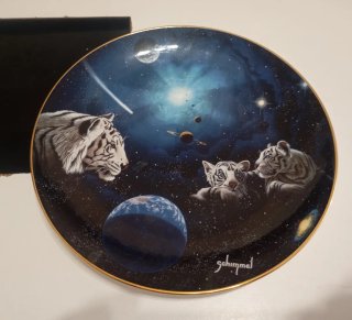 Plato decorativo porcelana tigres Royal doulton