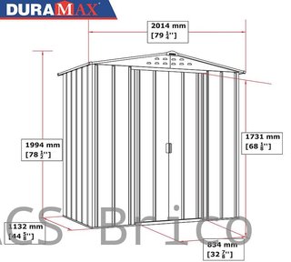 Caseta Metálica Top Atenea 113x201x199 cm - Duramax