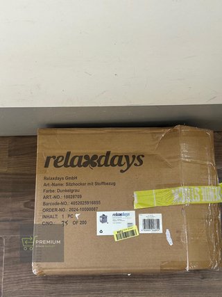 Relaxdays Puff Almacenaje, Taburete Plegable Cuadrado