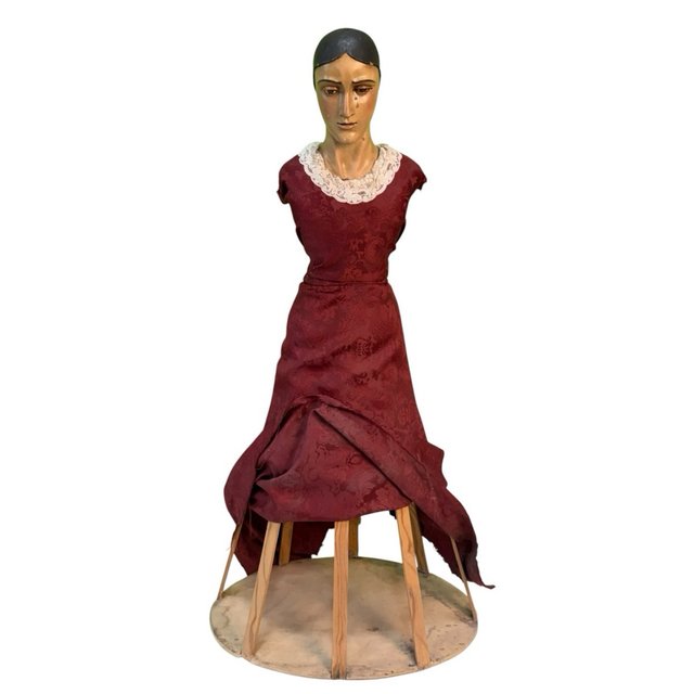 Virgen de vestir de terracota de J. M. De la Rosa