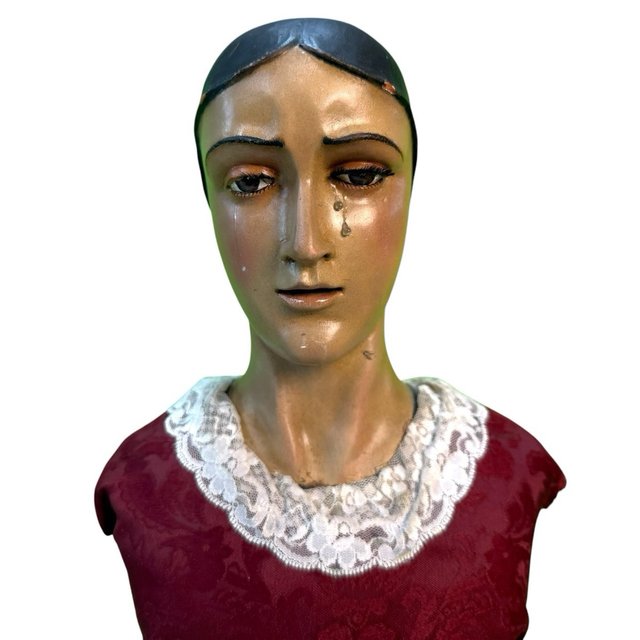 Virgen de vestir de terracota de J. M. De la Rosa