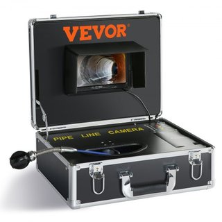 Cámara de Inspección de Alcantarillado Cámara de Inspección de Tuberías Pantalla de 17.9 cm Cámara 1000TVL Cámara de Inspección de Tuberías de 30.5m con Función DVR, Cámara Impermeable IP68 con 12...