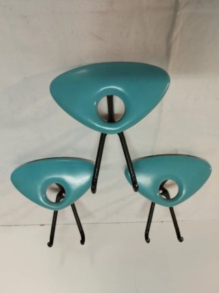 Lotto di n 3 Appendiabiti Design Anni 60/70