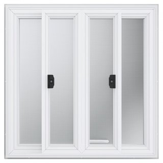 Ventana de Concesión 36"x36", Ventana de Servicio para Camiones de Comida de Aleación de Aluminio con 4 Ventanas Deslizantes Horizontales y Puerta de Toldos y Gancho de Arrastre, Ventana de Servic...