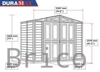 Caseta PVC Duramate III 160x239x185 cm - Duramax