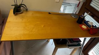 Escritorio madera y metal
