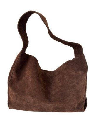 Bolso hobo ante marrón, Italia, sin marca