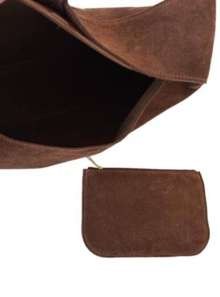 Bolso hobo ante marrón, Italia, sin marca