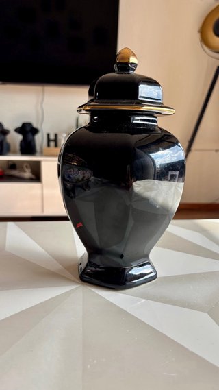 Vaso de Gengibre em Porcelana Japonesa Kutani com