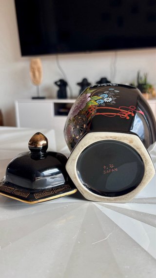 Vaso de Gengibre em Porcelana Japonesa Kutani com