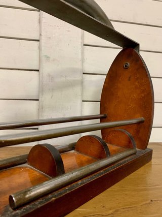 Supporto Vintage per Liquori in Legno e Metallo