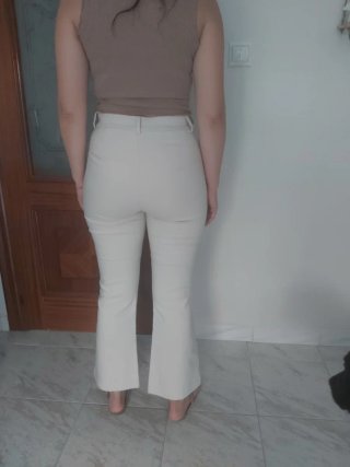 Pantalón vestir beige con regalo de top