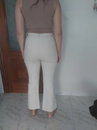 Pantalón vestir beige con regalo de top