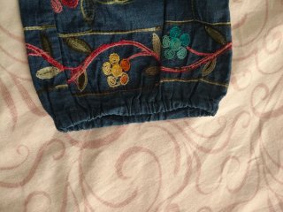 Vestido vaquero bordado floral