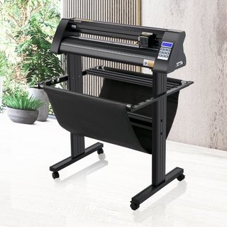 Cortadora de Vinilo, Plotter de Vinilo de 720 mm, Cortadora Plotter con Pantalla LED, Semi-Automática con Ojo Óptico Integrado para Guía Precisa, Compatible con el Software SignMaster para Sistema...