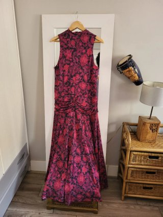 Vestido largo estampado floral
