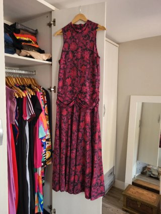 Vestido largo estampado floral
