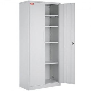 Gabinete de Almacenamiento de Metal, Gabinete de Almacenamiento de Acero con 2 Puertas Magnéticas y 4 Estantes Ajustables, Gabinete de Metal de 71'' con Capacidad de 200 lbs por Estante con 3 Llav...